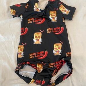 12-18 months Spicy Mami Hot Tamale Kids One Piece - Black